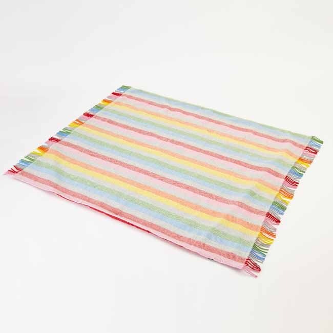 ϥɥ ݥ饰 ɿ΢ 쥸㡼 183x145cm 쥤ܡ 졼 å / Polo Wool Picnic Rug Rainbow Grey Red