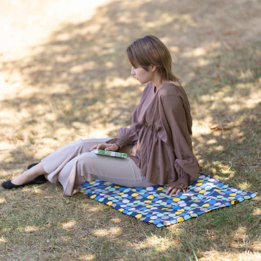 ウォーカーコンパニオン レジャーシート 防水裏地 98x66cm ブルー