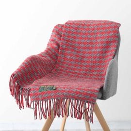 ǥ ֥󥱥å ˡ饰 70x183cm ϥɥȥ ȡ / Limited Model Houndtooth Grey Red Knee Rug