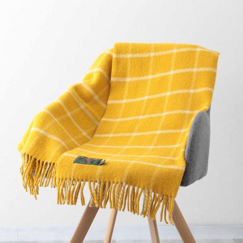 ֥󥱥å ˡ饰 70x183cm åå ȡ / Chequered Check Yellow Knee Rug