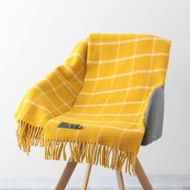 ֥󥱥å ˡ饰 70x183cm åå ȡ / Chequered Check Yellow Knee Rug