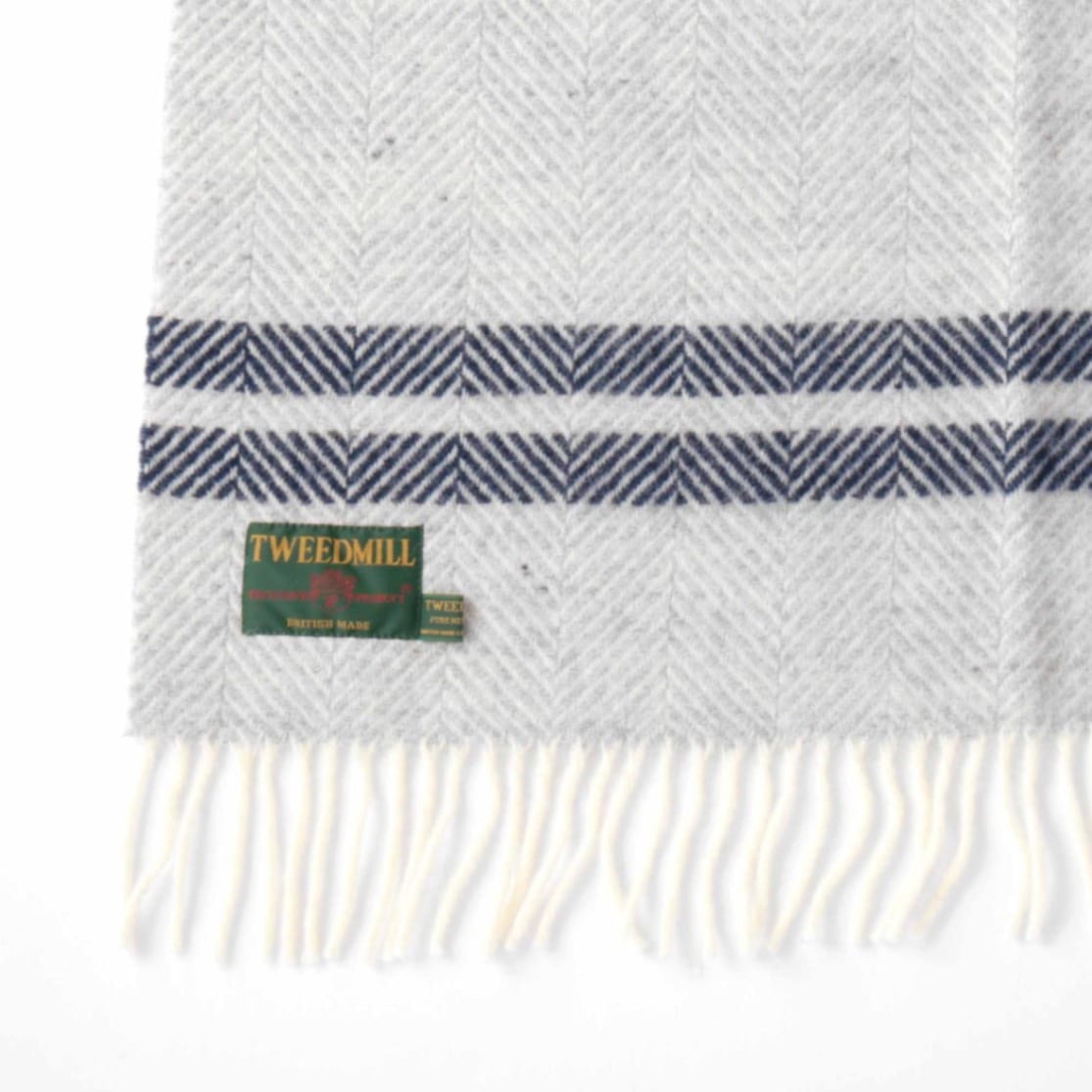 ブランケット ニーラグ 70x183cm フィッシュボーン 2ストライプ