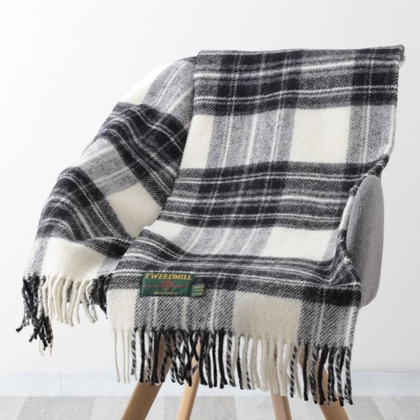֥󥱥å ˡ饰 70x183cm 졼 ɥ쥹 å ȡ / Grey Dress Stewart Tartan Check Knee Rug