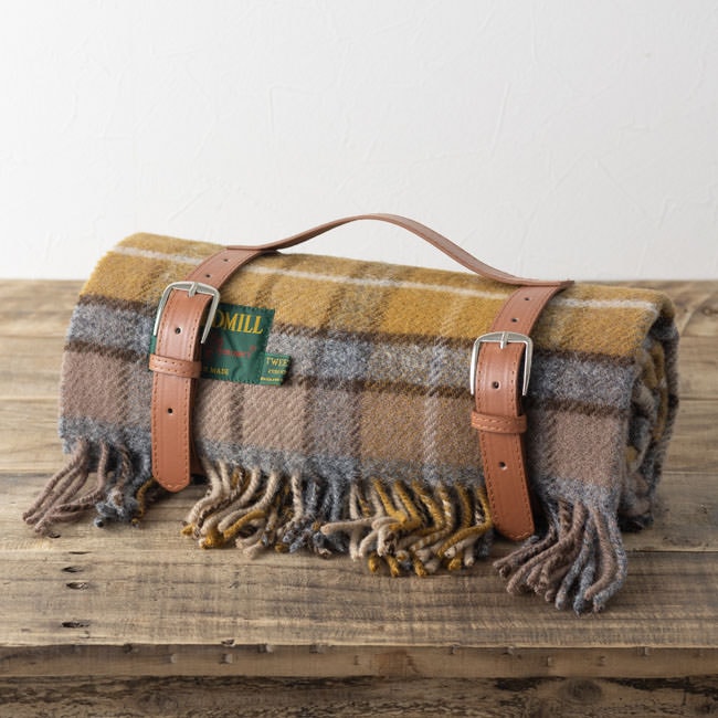 ֥󥱥å ˡ饰 70x183cm ʥ ֥ʥ å ȡ / Natural Buchanan Check Knee Rug