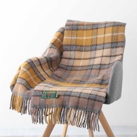 ֥󥱥å ˡ饰 70x183cm ʥ ֥ʥ å ȡ / Natural Buchanan Check Knee Rug