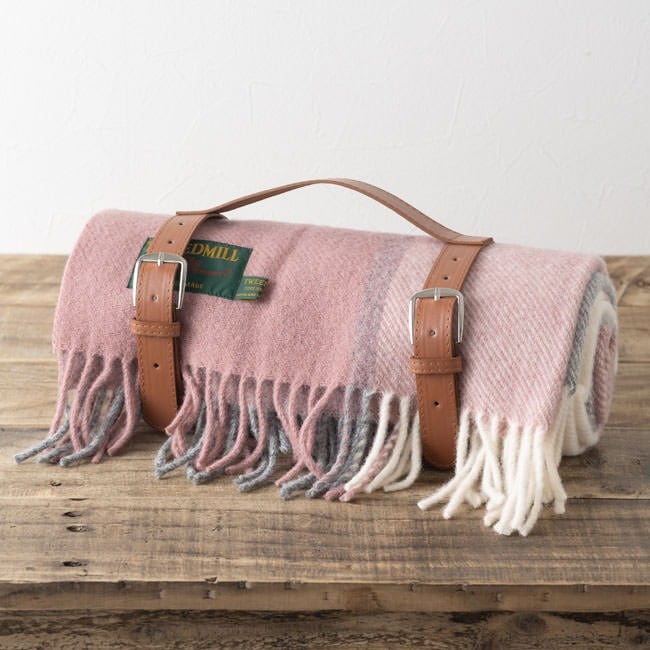 ブランケット ニーラグ 70x183cm ブロックチェック チャコール ダ