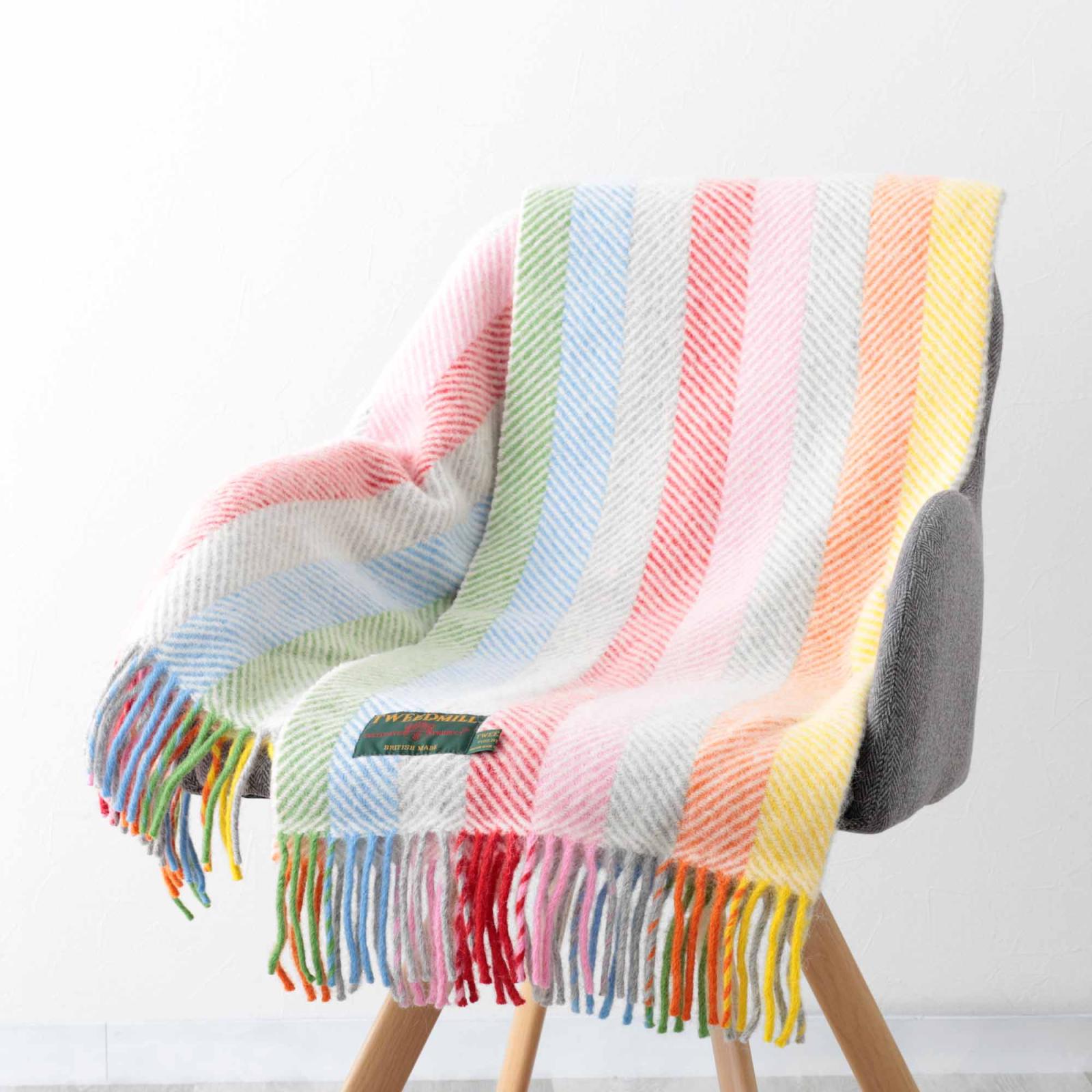 TWEEDMILL100％ウール大きいブランケット ツィードミル ピュアウール 大判ショール ブランケット バイ
