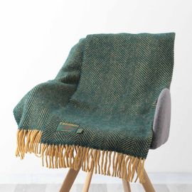 ֥󥱥å ˡ饰 70x183cm إܡ  ޥ  ȡ / Herringbone Emerald Mustard Knee Rug