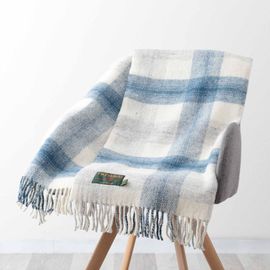 ֥󥱥å ˡ饰 70x183cm ɥ å  ֥롼 ȡ /  Meadow Check Ink Knee Rug