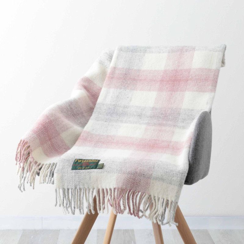 ֥󥱥å ˡ饰 70x183cm ɥ å  ԥ ȡ /  Meadow Check Dusky Pink Knee Rug