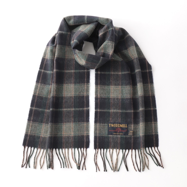 プレステージ ラムウール ストール 30x185cm カントリーチェック