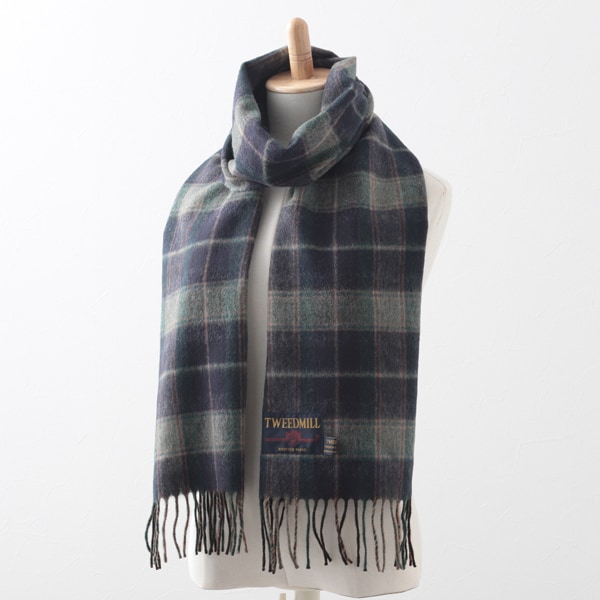 プレステージ ラムウール ストール 30x185cm カントリーチェック