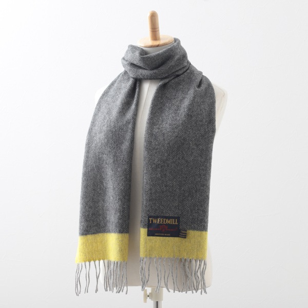 �ץ쥹�ơ��� ��०���� ���ȡ��� 30x185cm �إ��ܡ��� ����ե� �ޥե顼 / Lambswool Herringbone Sunflower