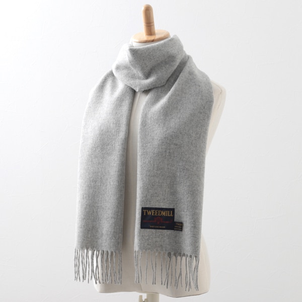 プレステージ ラムウール ストール 30x185cm スチール マフラー