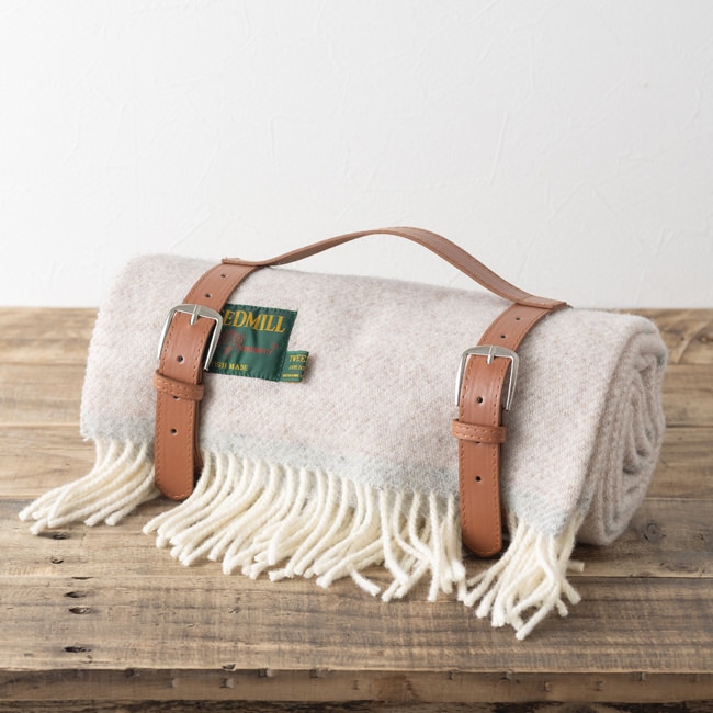 ֥󥱥å ˡ饰 65x183cm ֥ɥȥ饤 ء륯꡼ ȡ / Knee Rug Broad Stripe Hezel Cream