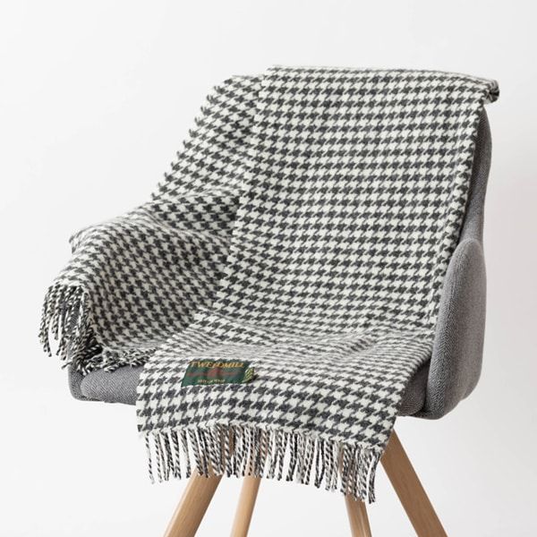֥󥱥å ˡ饰 65x183cm ϥɥȥ 㥳 ȡ / Knee Rug Houndstooth Charcoal