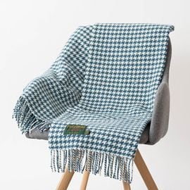 ֥󥱥å ˡ饰 65x183cm ϥɥȥ  ȡ / Knee Rug Houndstooth Ink