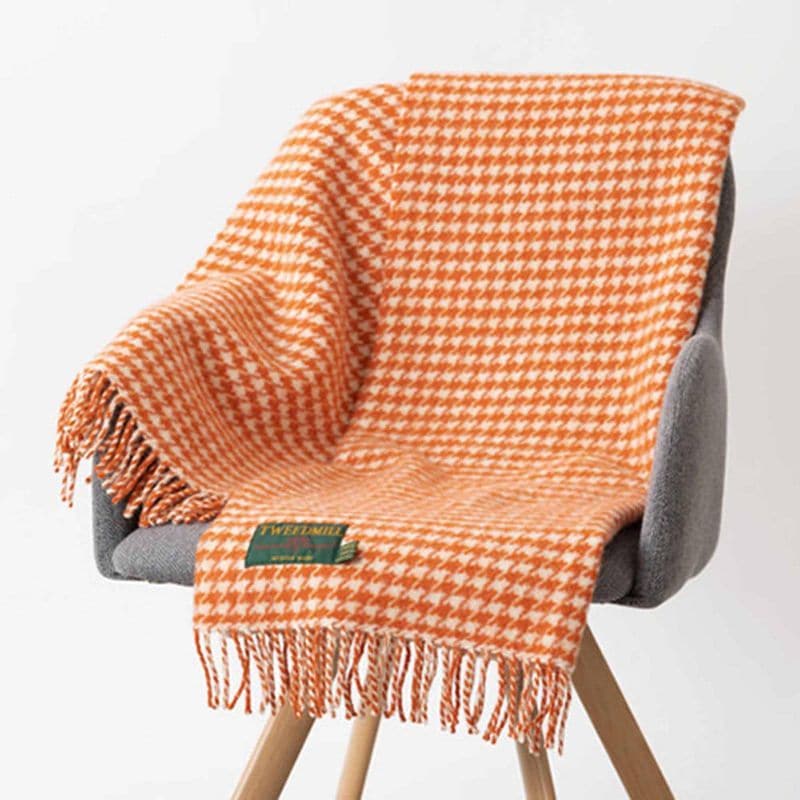 �֥�󥱥å� �ˡ��饰 65x183cm �ϥ���ɥȥ����� �ѥ�ץ��� ���ȡ��� / Knee Rug Houndstooth Pumpkin