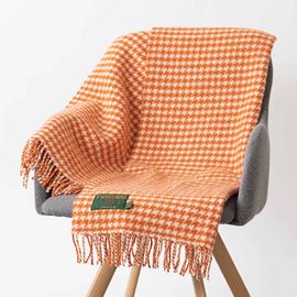 ֥󥱥å ˡ饰 65x183cm ϥɥȥ ѥץ ȡ / Knee Rug Houndstooth Pumpkin