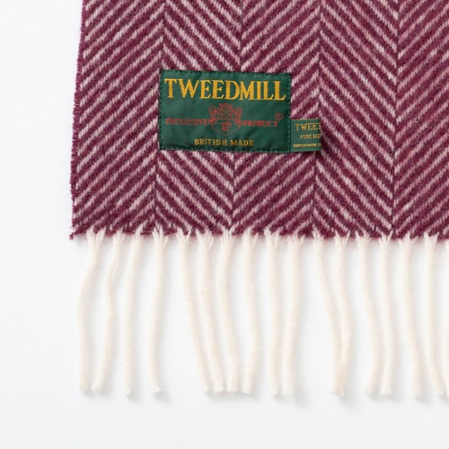 ブランケット ニーラグ 70x183cm フィッシュボーン ローズウッド