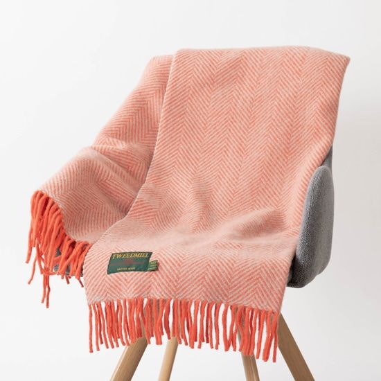 ֥󥱥å ˡ饰 70x183cm إܡ եߥ ѡ ȡ / Knee Rug Herringbone Flamingo Pearl