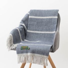 ֥󥱥å ˡ饰 65x183cm ֥ ȥ饤 ֥롼졼 ȡ / Knee Rug Broad Stripe Blueslate