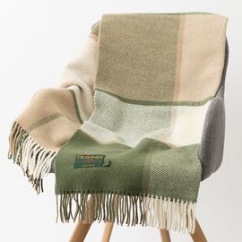 ֥󥱥å ˡ饰 70x183cm ֥åå ꡼ / Block Check Olive Knee Rug