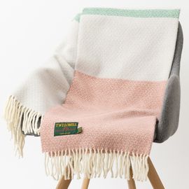 ֥󥱥å ˡ饰 70x183cm ֥쥳 ԥ󥯥꡼󥹥ȡ / Brecon Dusky Pink Sea Green Knee Rug