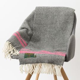 ֥󥱥å ˡ饰 70x183cm եåܡ 2ȥ饤 졼ȥԥ ȡ / Fishbone 2 Stripe Slate Pink Knee Rug