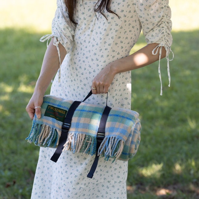 ハイエンドウール ポロラグ 防水裏地 レジャーシート 183x145cm