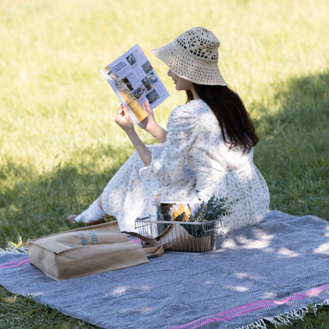 ハイエンドウール ポロラグ 防水裏地 レジャーシート 183x145cm