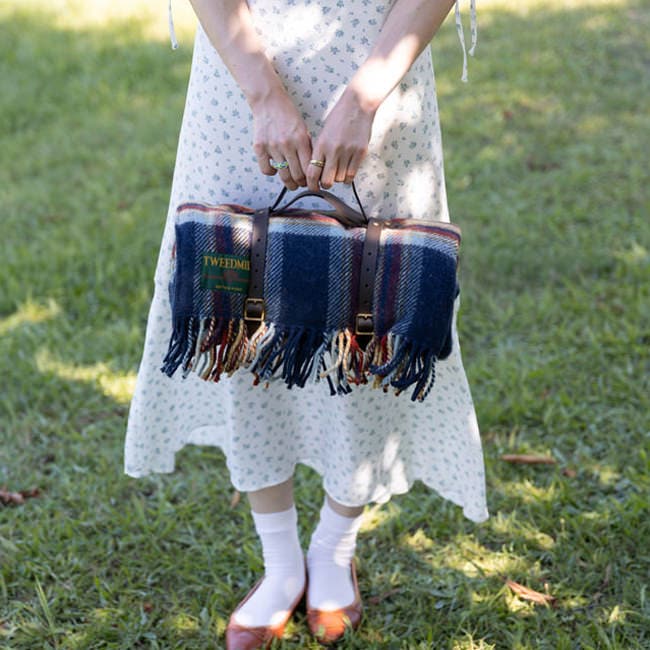 ハイエンドウール ポロラグ 防水裏地 レジャーシート 183x145cm