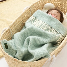 ƥå ٥ӡ ֥󥱥å 68x73cm ӡϥ  / Baby Pram Blanket with Stitch Beehive Ocean