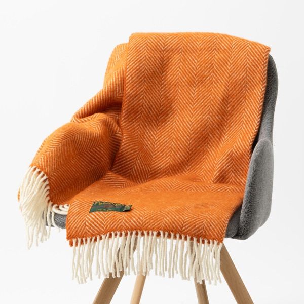 ֥󥱥å ˡ饰 70x183cm եåܡ ʥ ȡ / Knee Rug Fishbone Cinnamon