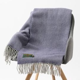 ֥󥱥å ˡ饰 70x183cm إܡ ٥ С졼 ȡ / Herringbone Lavender Silvergrey Knee Rug