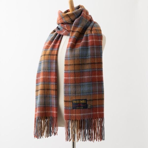 �ץ쥹�ơ��� ��०���� ���ȡ��� 70x190cm ����ƥ����� �֥���ʥ� ������������å� / Lambswool Antique Buchanan Check