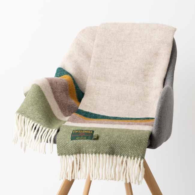 �֥�󥱥å� �ˡ��饰 63x183cm ���饹�� ���ȥ饤�� ������ ���ȡ��� / Alaska Stripe Earth Knee Rug