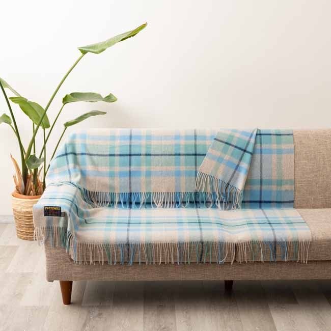 �ץ쥹�ơ��� ��०���� �֥�󥱥å� 140x190cm �֥饤�� ������ / Lambswool Bright Skye Blanket
