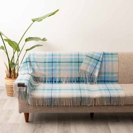 ץ쥹ơ ० ֥󥱥å 140x190cm ֥饤  / Lambswool Bright Skye Blanket