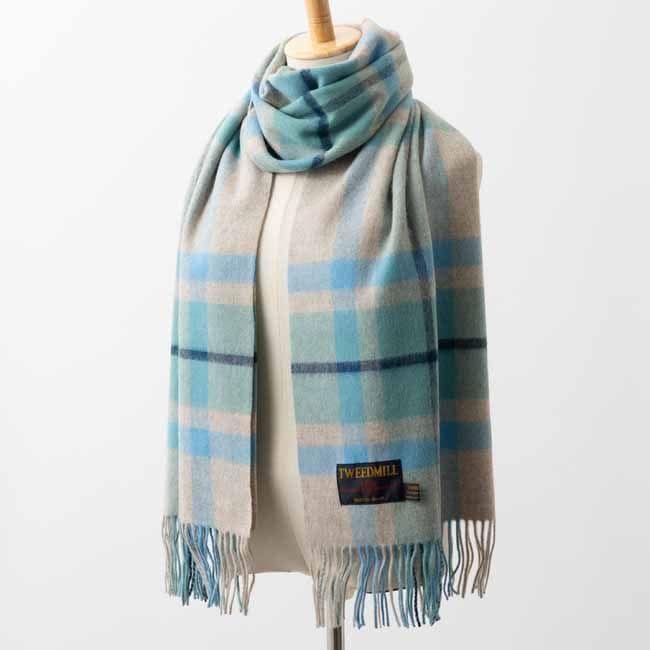 ץ쥹ơ ० ޥե顼 65x190cm ֥饤 å  / Lambswool Bright Check Skye Scarf