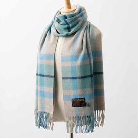 ץ쥹ơ ० ޥե顼 65x190cm ֥饤 å  / Lambswool Bright Check Skye Scarf