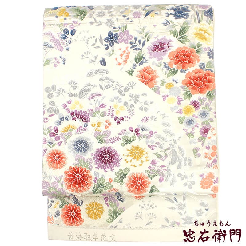 袋帯 桜 中古 リサイクル フォーマルからセミフォーマル 正絹