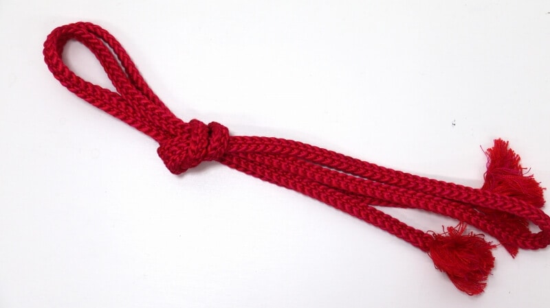 【50%OFF|えびす講セール|期間限定】【中古】 帯締め おびじめ おびしめ 帯じめ 帯〆 レッド 変色等 リメイク用 リュース リサイクル【返品・キャンセル不可・電話注文不可】