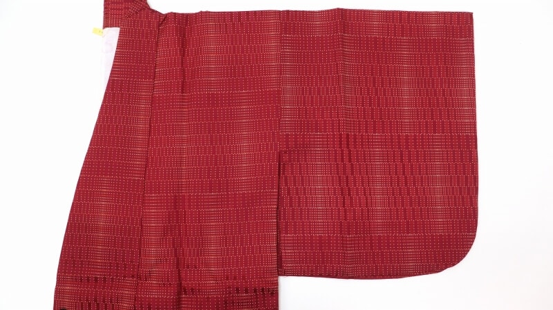 【50%OFF|えびす講セール|期間限定】【中古】 コート 和装 交織/化繊 レッド 裏地あり 袷せ リメイク用 リュース リサイクル【返品・キャンセル不可・電話注文不可】