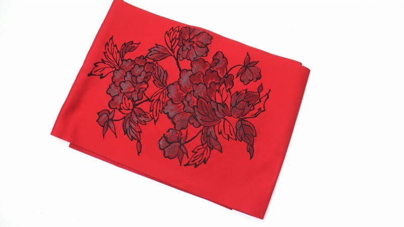 【50%OFF|えびす講セール|期間限定】【中古】 八寸名古屋帯 レッド リメイク用 リュース リサイクル【返品・キャンセル不可・電話注文不可】