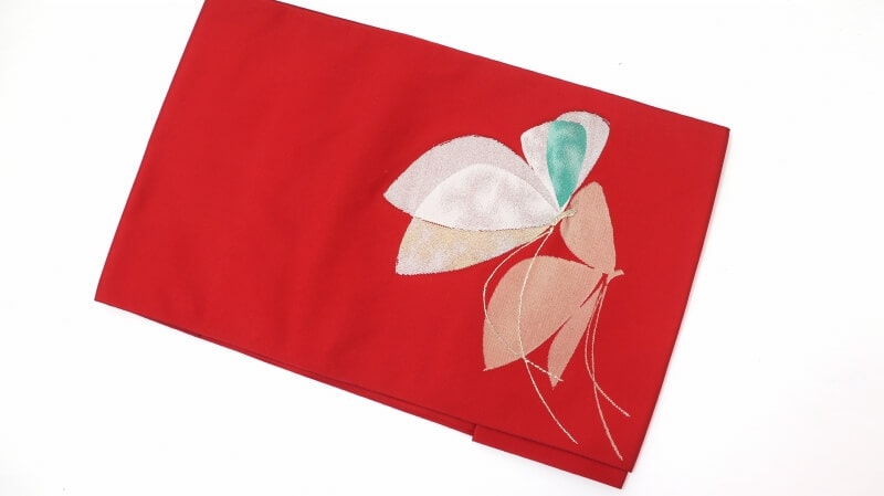 【50%OFF|えびす講セール|期間限定】【中古】 八寸名古屋帯 レッド リメイク用 リュース リサイクル【返品・キャンセル不可・電話注文不可】