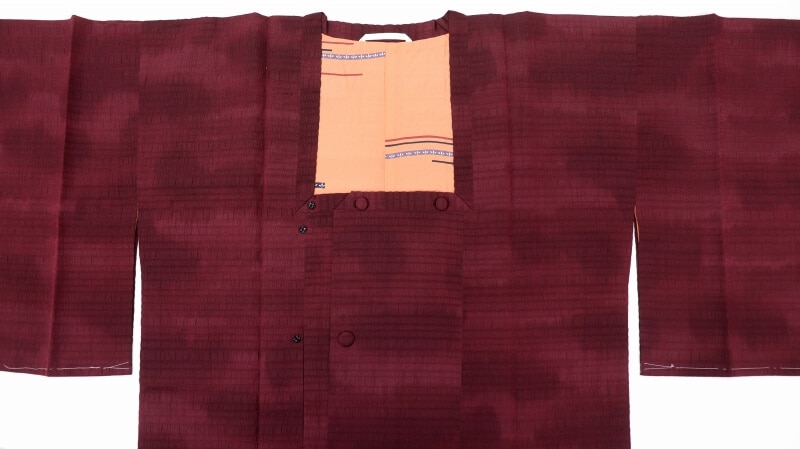 【50%OFF|えびす講セール|期間限定】【中古】 膨れ織 道行コート 正絹/シルク パープル 裏地あり 袷せ リメイク用 リュース リサイクル【返品・キャンセル不可・電話注文不可】