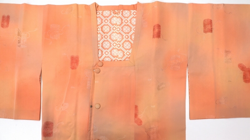 【50%OFF|えびす講セール|期間限定】【中古】 道行コート 正絹/シルク ピンク 裏地あり 袷せ 変色等 リメイク用 リュース リサイクル【返品・キャンセル不可・電話注文不可】