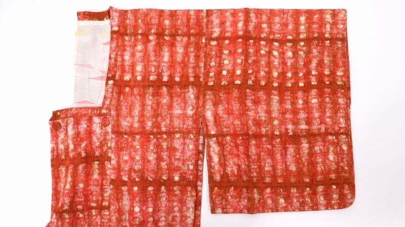 【50%OFF|えびす講セール|期間限定】【中古】 道行コート 正絹/シルク オレンジ 裏地あり 袷せ リメイク用 リュース リサイクル【返品・キャンセル不可・電話注文不可】