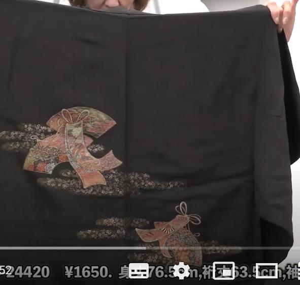お買い得｜値下げ】正絹 黒絵羽織 身丈76.5cm 裄丈63.5cm 動画番号 